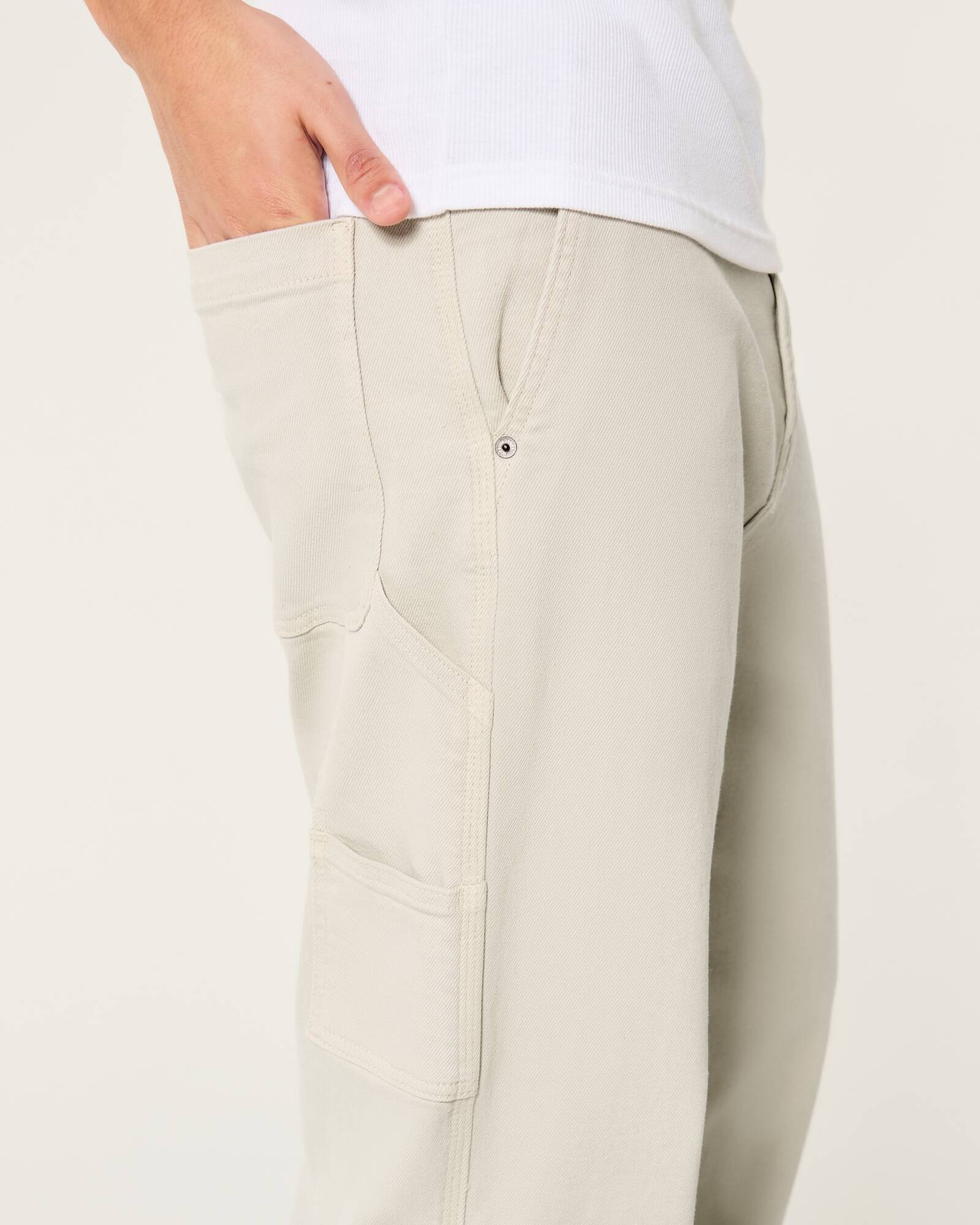 Railroad Stripe Baggy Painter Jeans