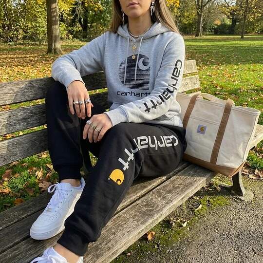 Women's Loose-fitting Hooded Sweatshirt + Trousers Set