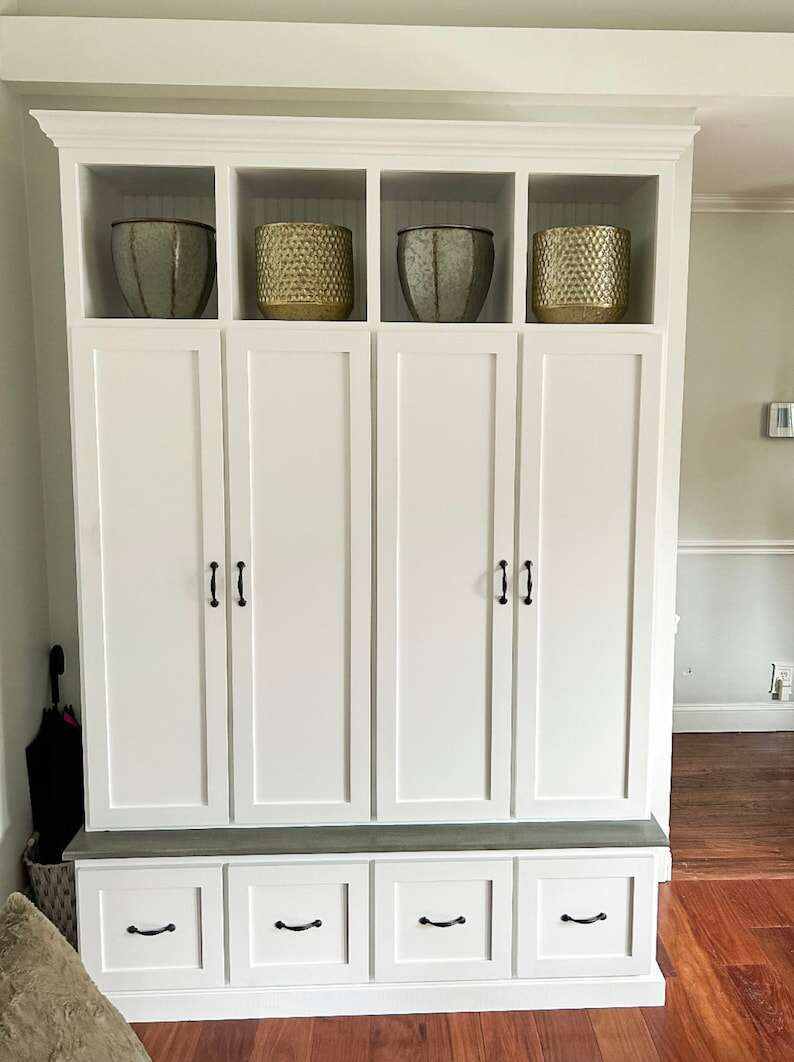 NORTH CAROLINA 4-section entryway bench locker