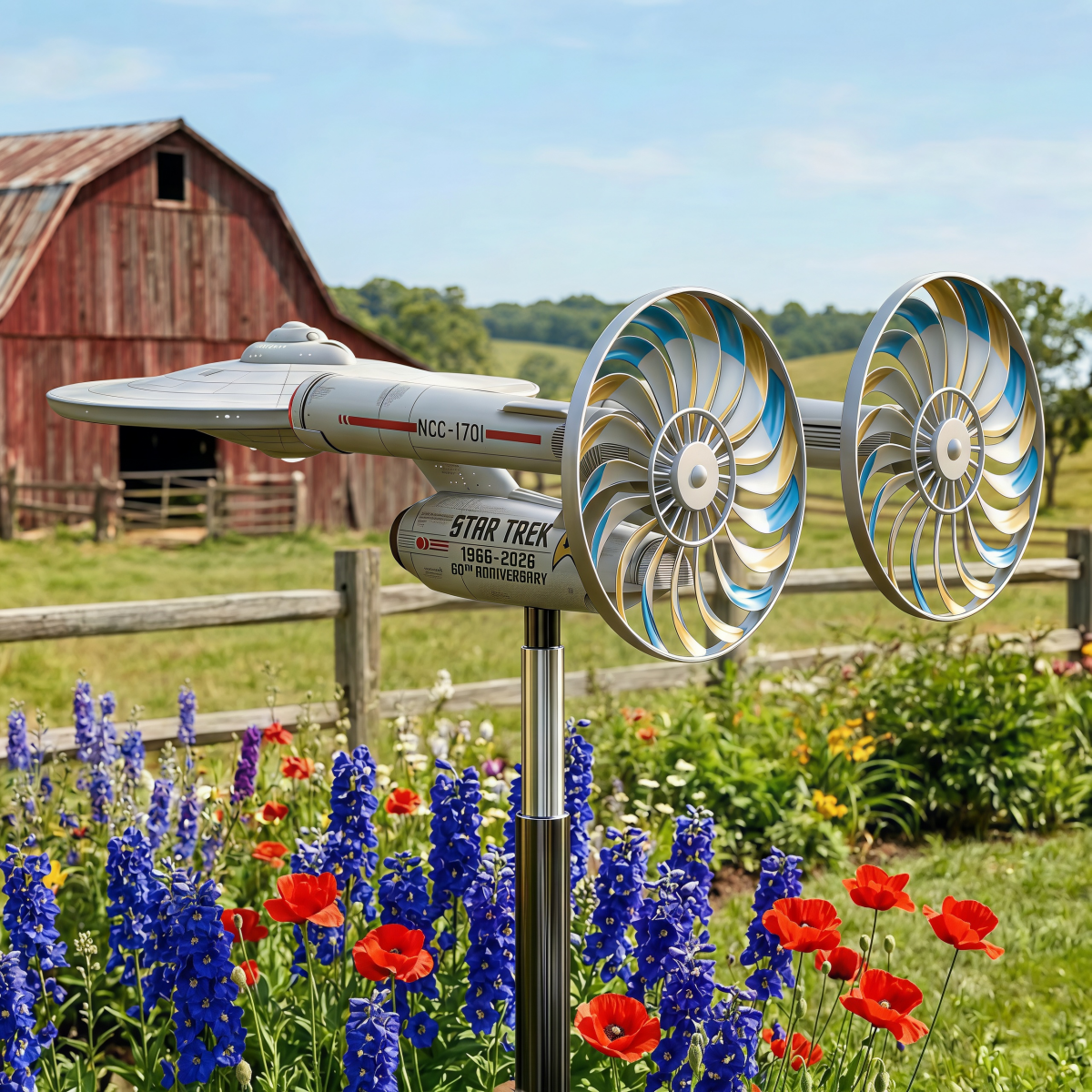 Star Trek Series 60th Anniversary Garden Wind Spinner🛸