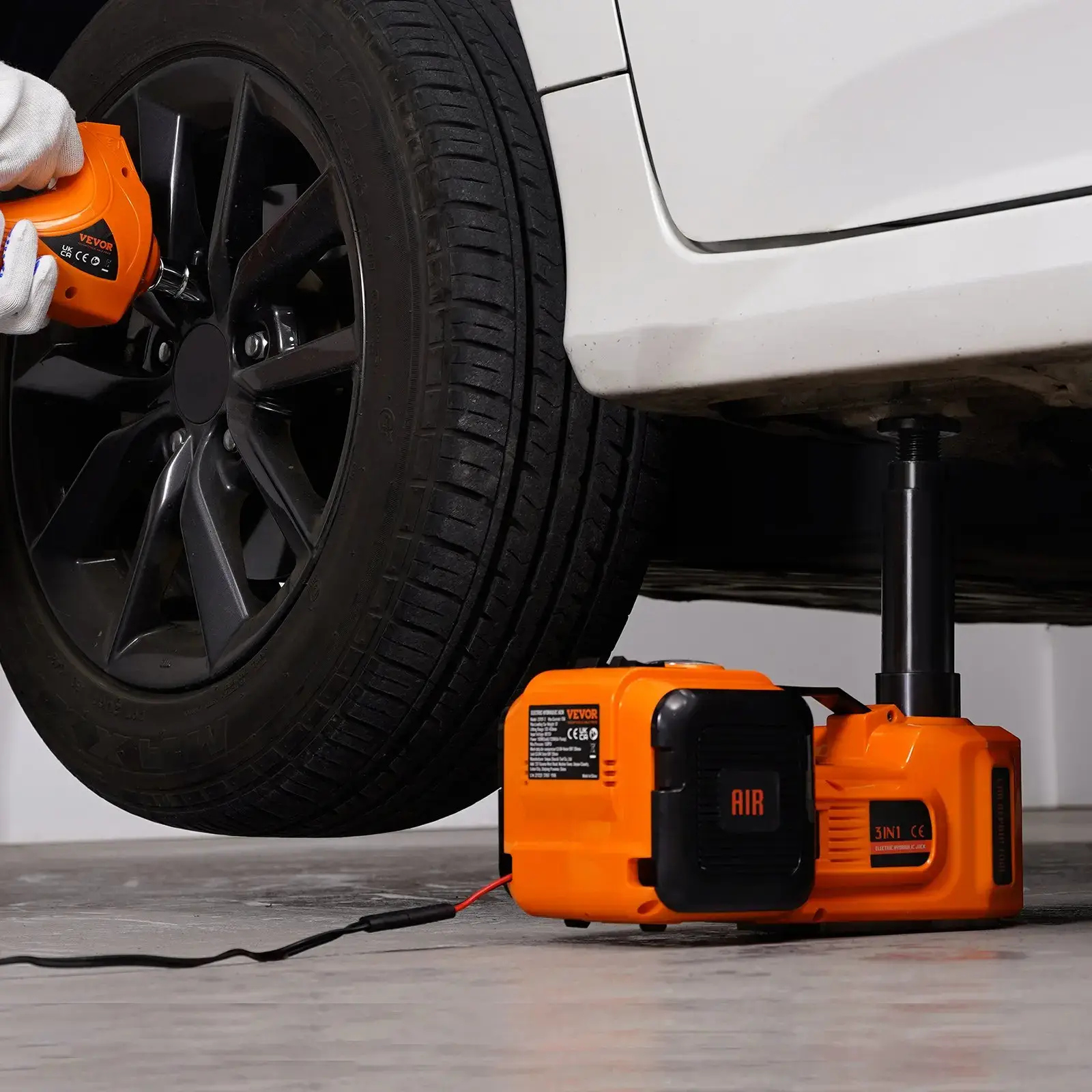 Electric Car Jack 5 Ton with Impact Wrench & Pump