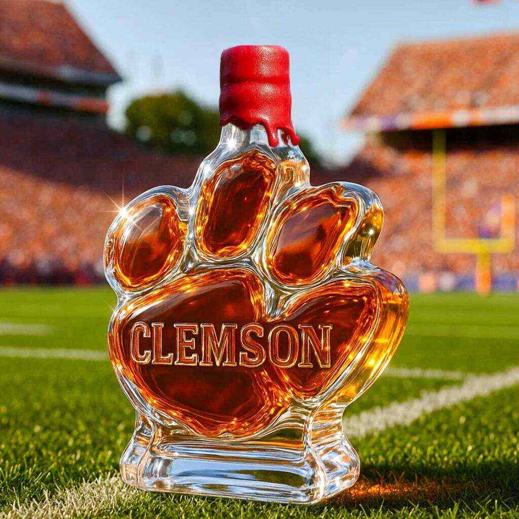 Clemson Tigers Whiskey Bottle