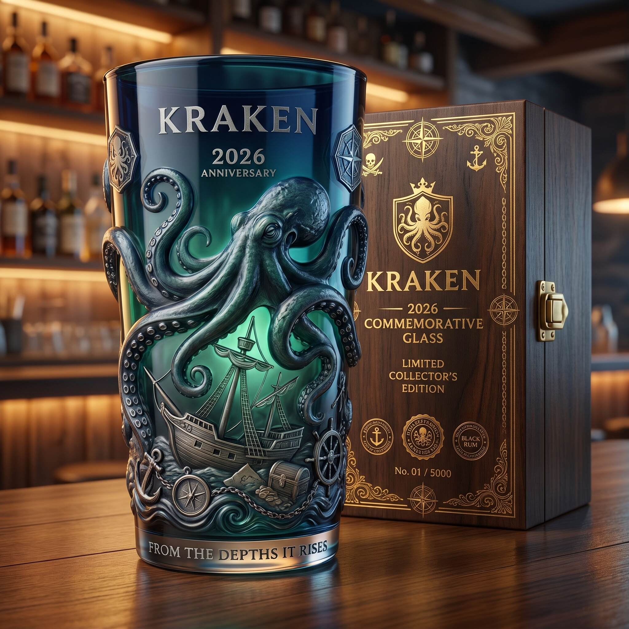 Kraken 2026 Anniversary Collector's Glass