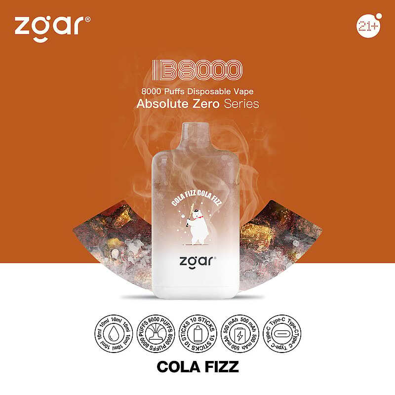 ZGAR ICE BOX 8000 Puffs 2% Nicotine Rechargeable Disposable Pod