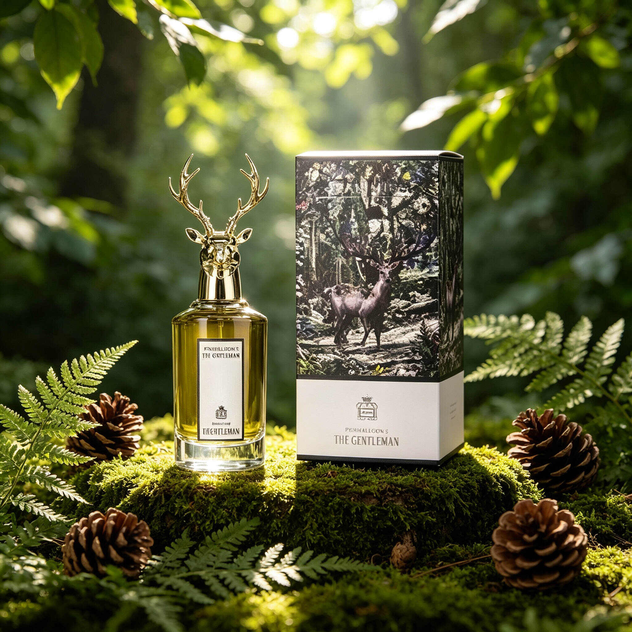 Portrait Animal Head EDP Perfume 80ml, Gold 3D Fox & Elk Sculpture Cap  Bottle