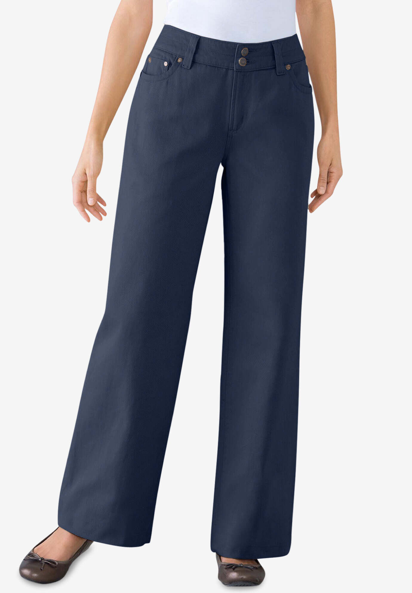 Perfect Cotton Wide-Leg Jean