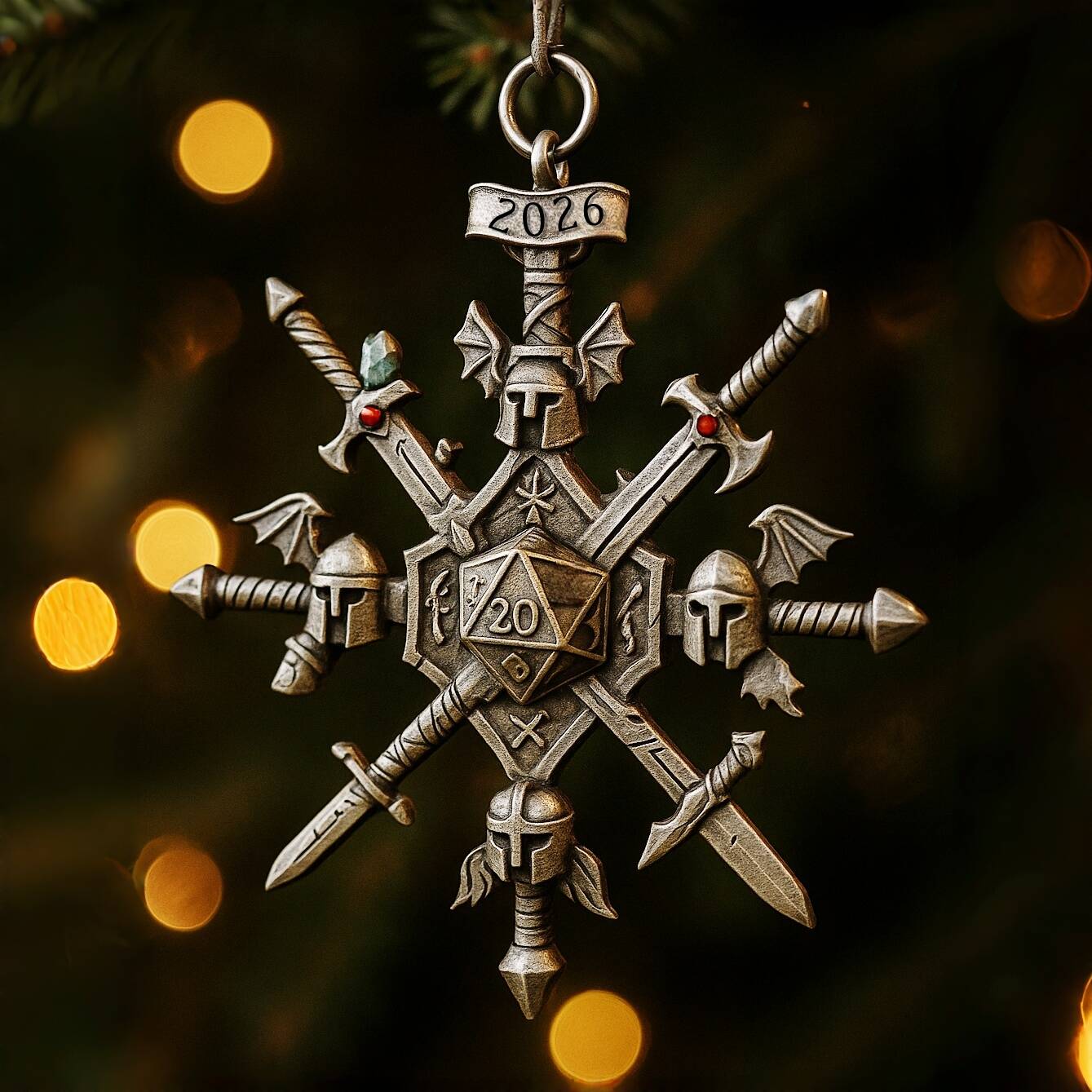 D&D Snowflake Ornament 2026