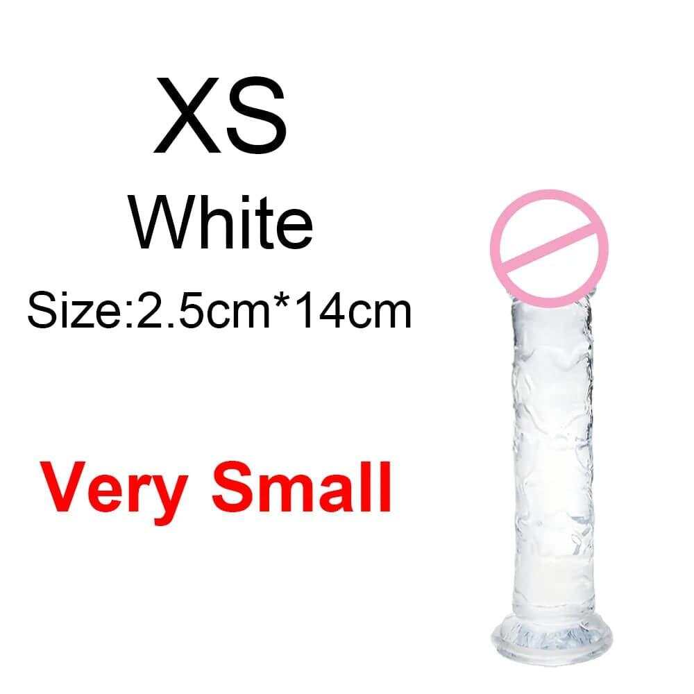 Transparent Jelly Dildo – Large Suction Cup Dildo in 5 Colors for Anal & Vaginal Play