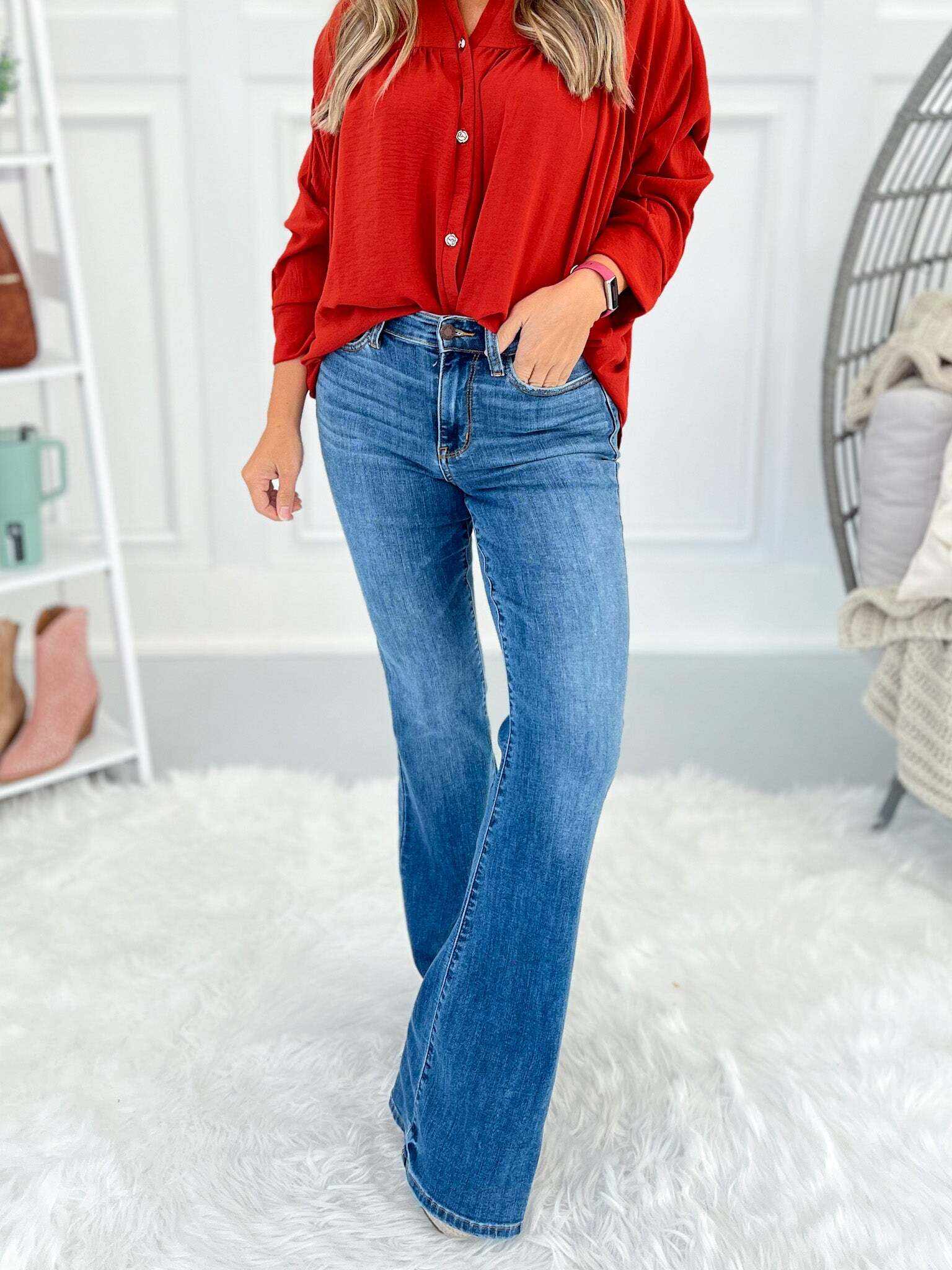 Christmas Classic Flare Jeans- Final Sale