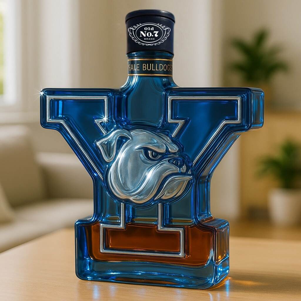 Yale Bulldogs Whiskey Bottle