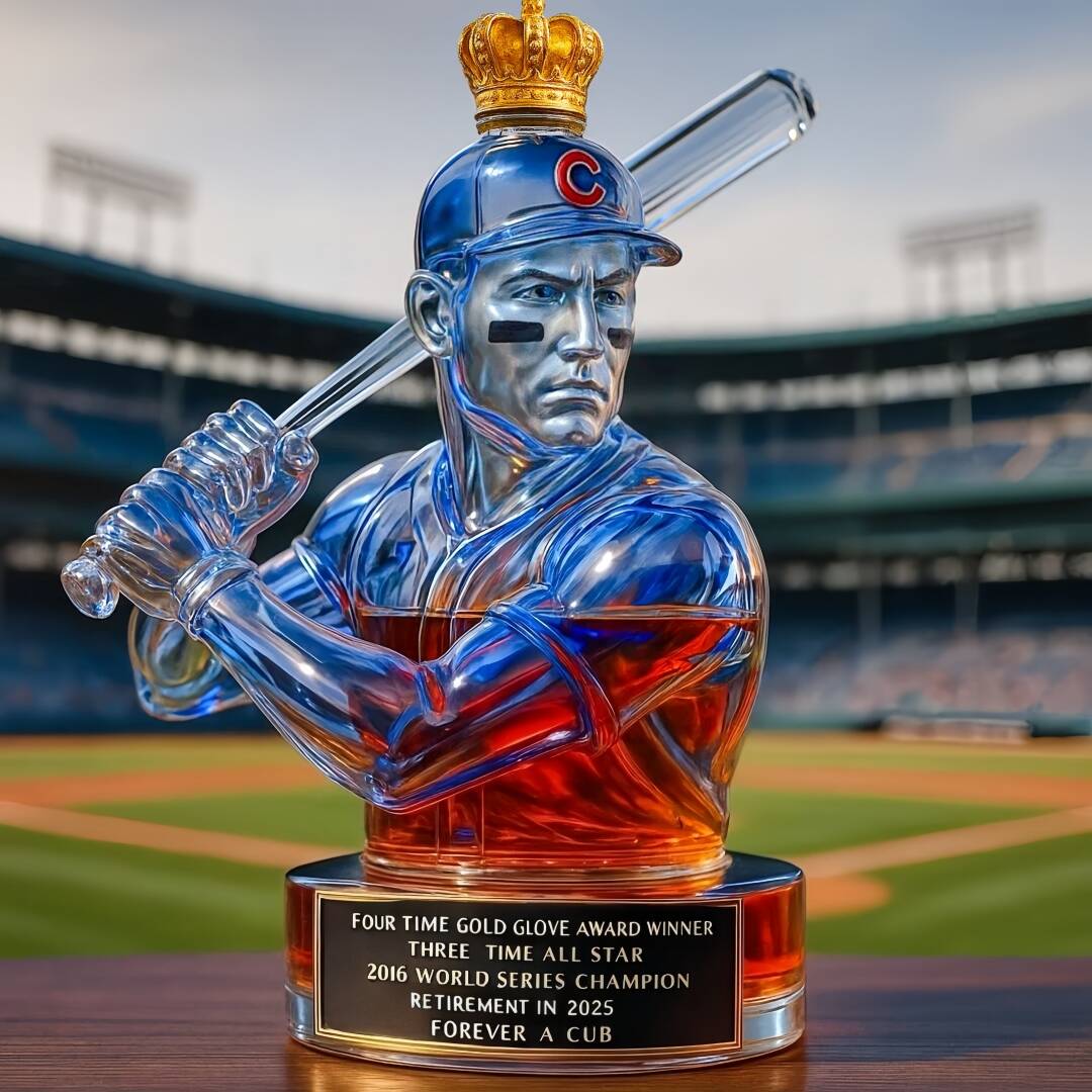 Anthony Rizzo's retirement limited edition whiskey bottle