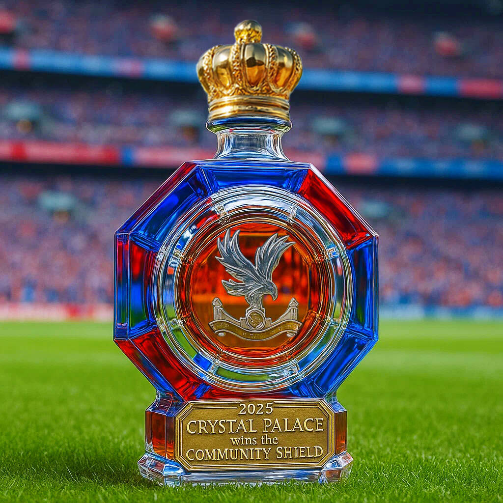 2025 Community Shield Champions Crystal Palace Whisky Bottle