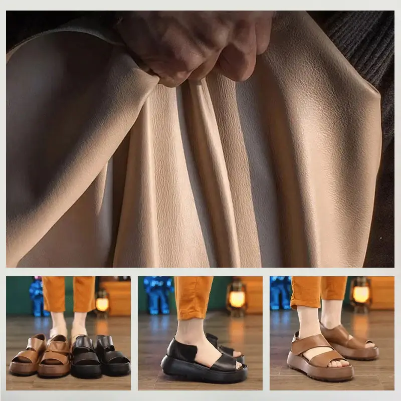 Women's Retro Thick Sole Velcro Sandals