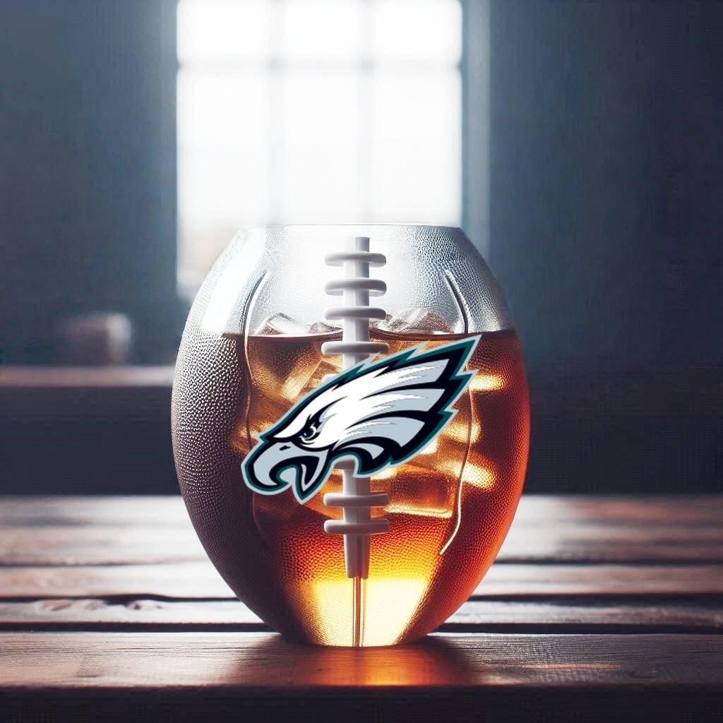 NFL Team Football Glass