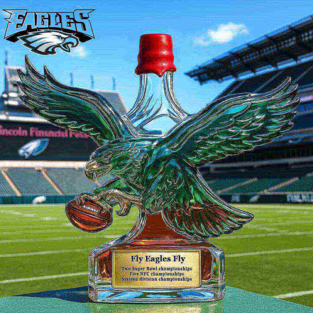 Philadelphia Eagles Retro Logo Whiskey Bottle
