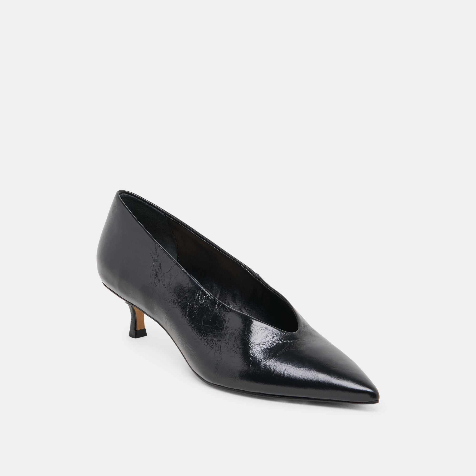 ALWYN HEELS MIDNIGHT CRINKLE PATENT