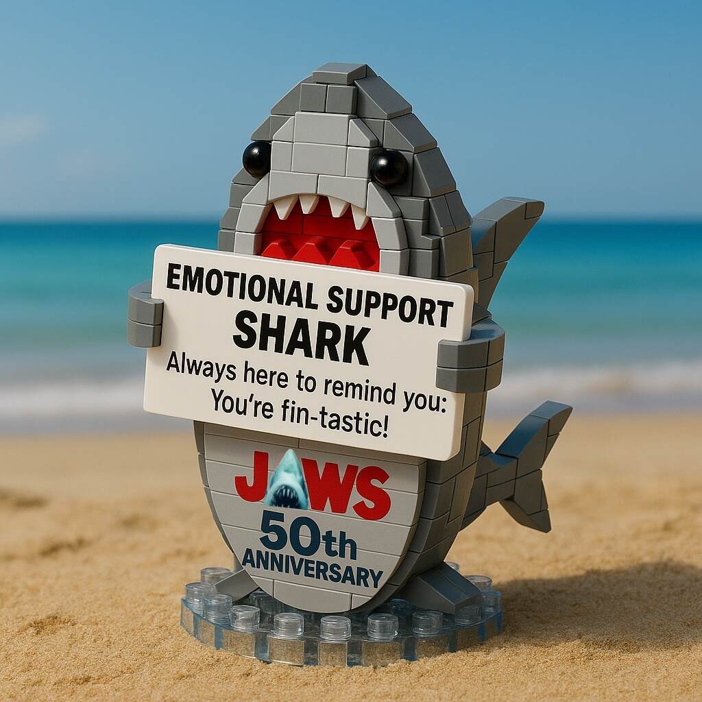 Jaws 50th Anniversary Emotional Support Building Block Dolls