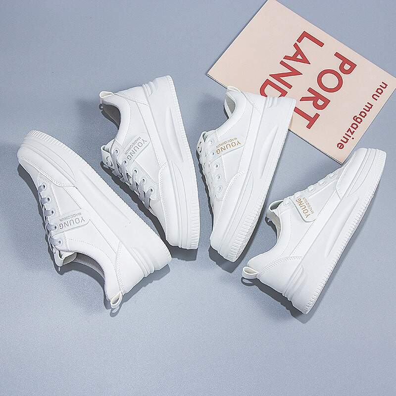 White Sneaker Women's Spring New Style Women's Shoes Summer School-Appropriate Flat Bottom Spring Summer Best-selling Sport Korean-style Sneakers