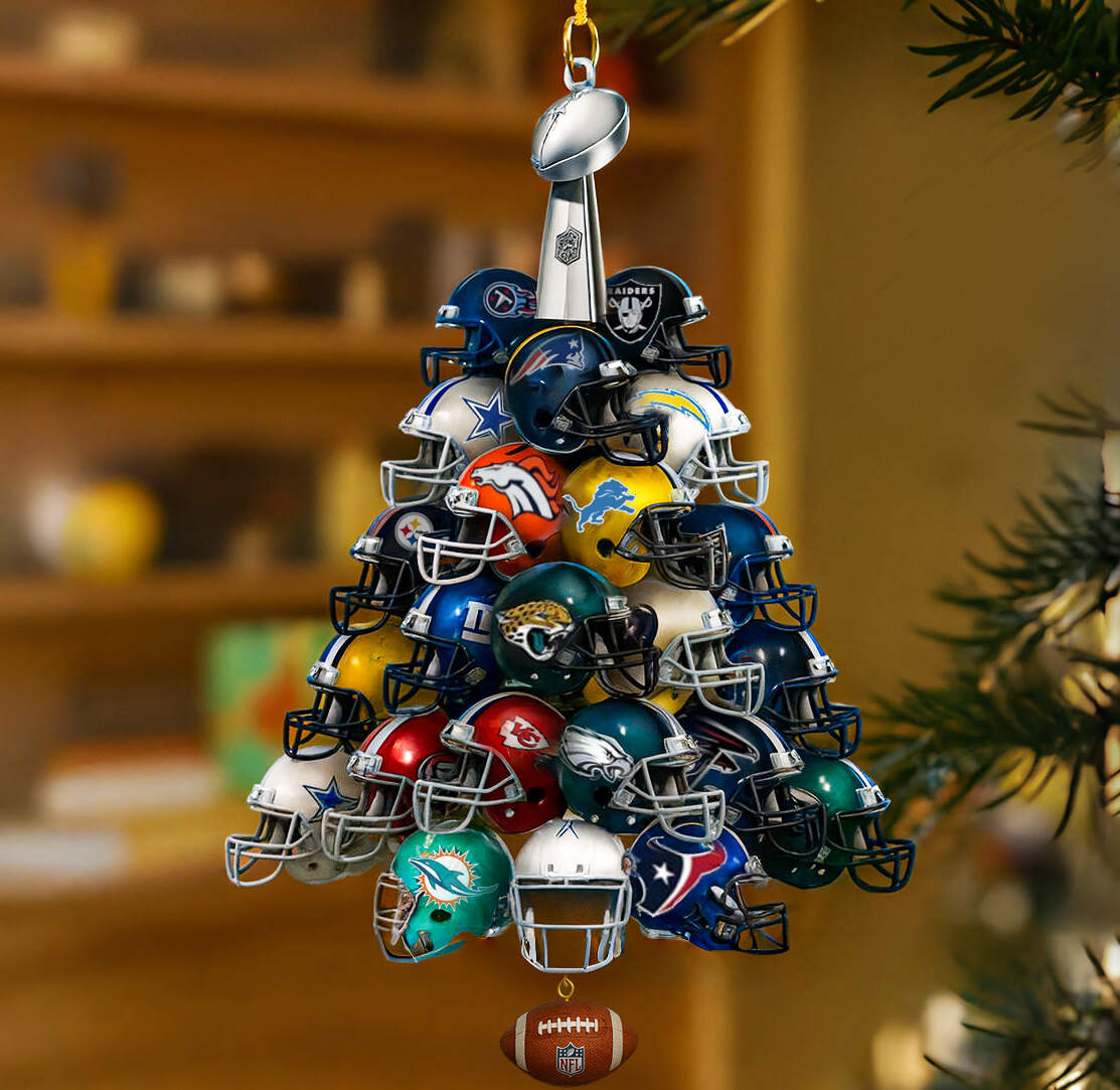 NFL All Teams Helmet 3D Ornament
