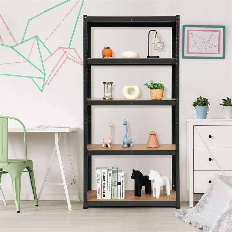 72 Inch 5-Shelf Steel Garage Storage Rack Display Stand with Adjustable Shelves