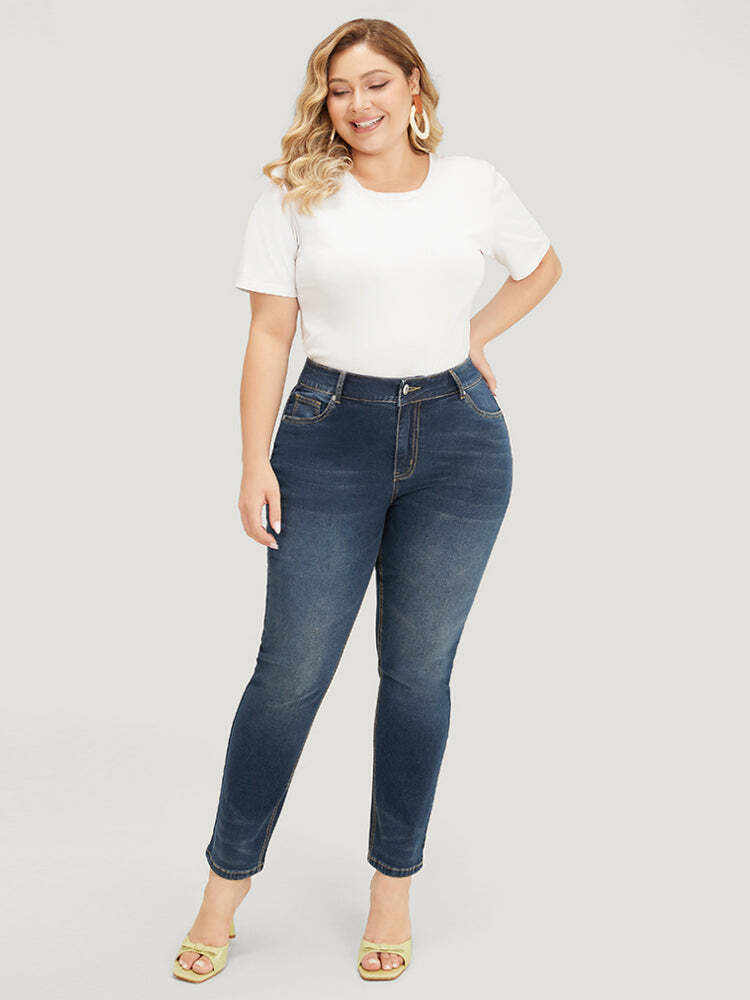 Very Stretchy High Rise Dark Wash Vintage Full Jeans