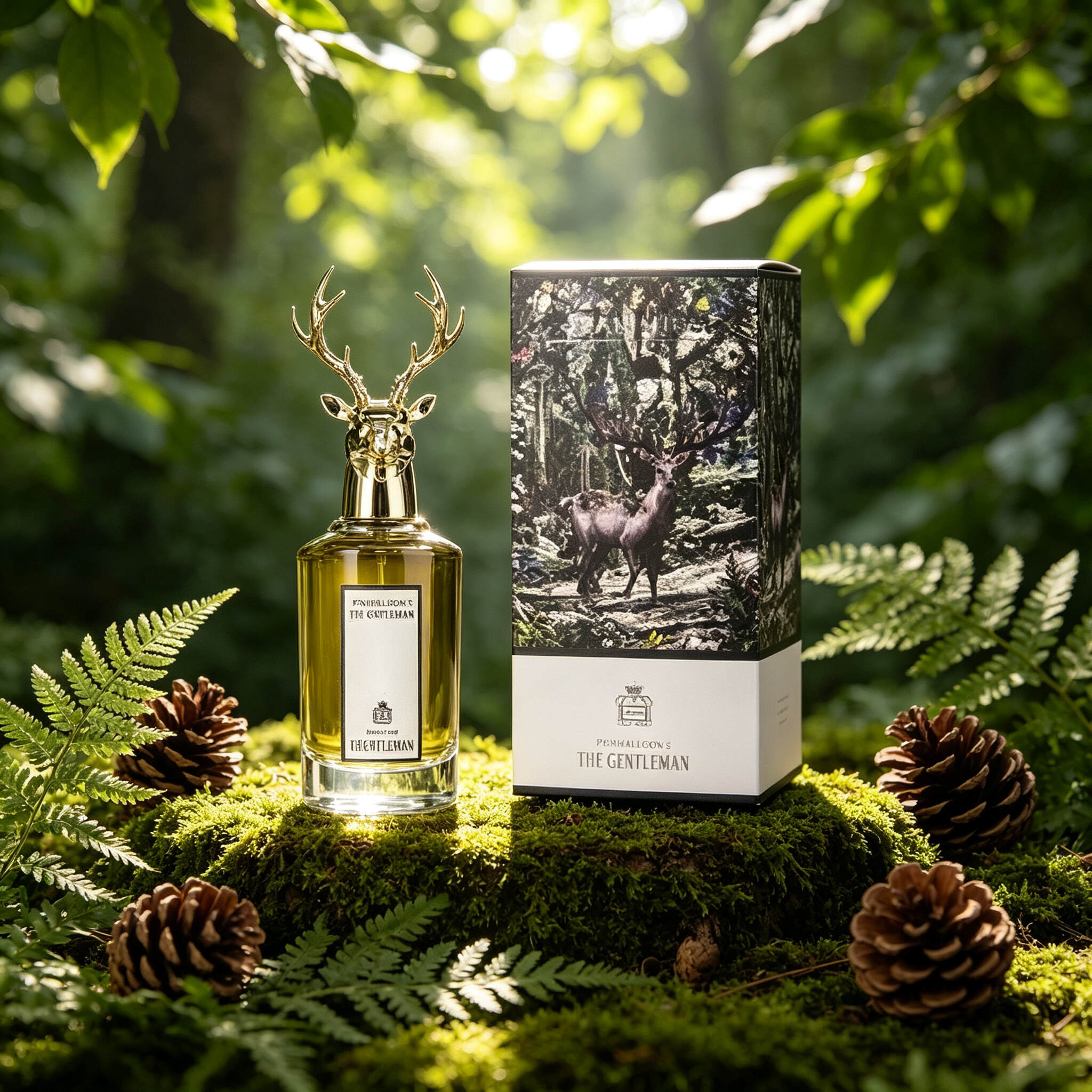 Portrait Animal Head EDP Perfume 80ml, Gold 3D Fox & Elk Sculpture Cap  Bottle