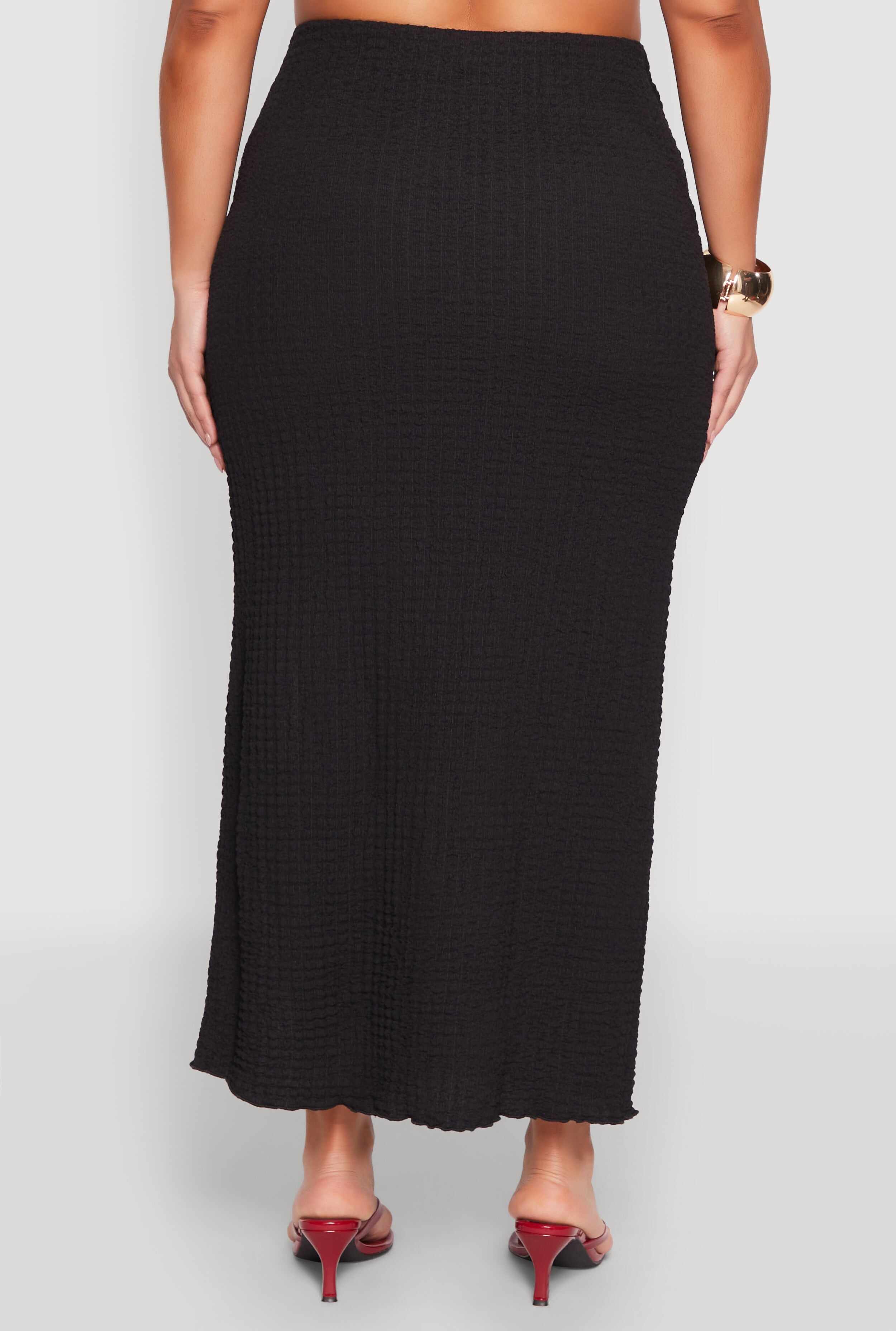 Plus Size Almost Famous Side Slit Maxi Skirt