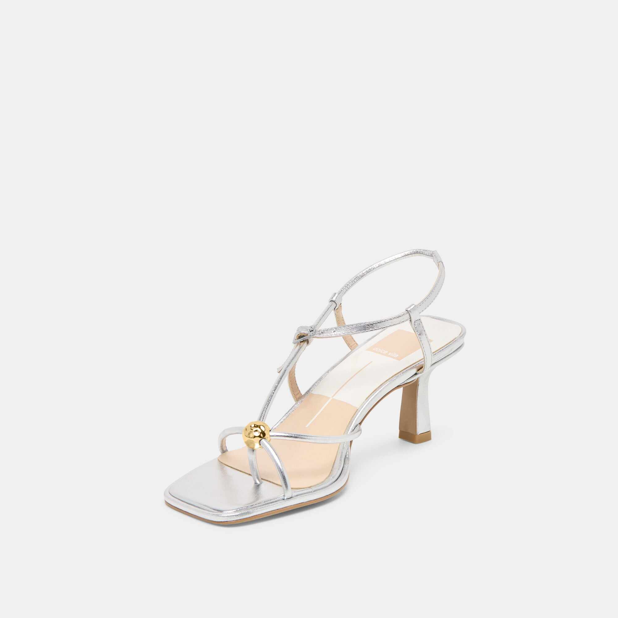 MYLEE HEELS SILVER DISTRESSED LEATHER