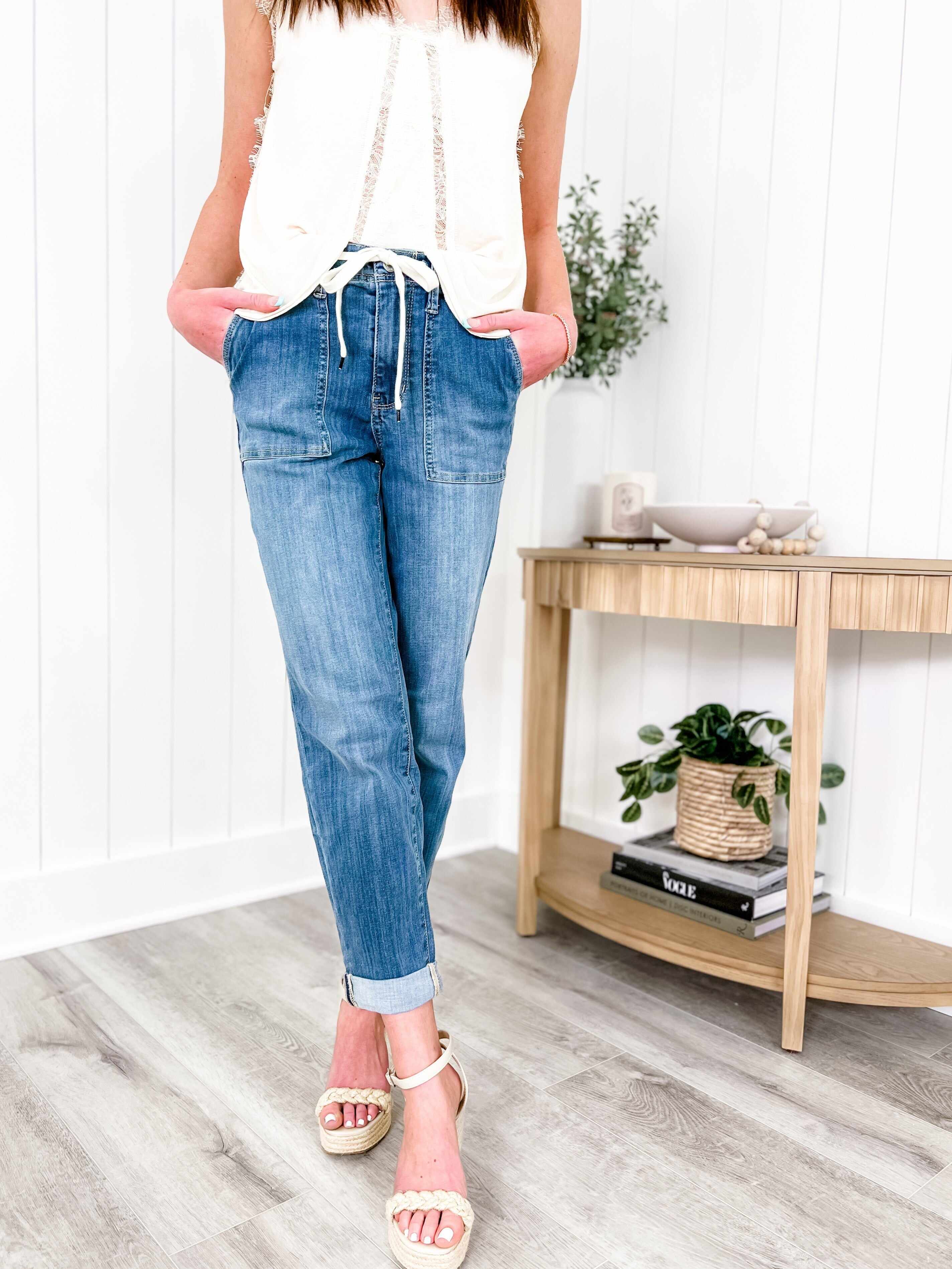 Airplane Mode Medium Wash Pull On Joggers