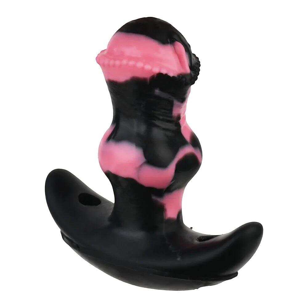 Leather Mouth Gag with Vibrating Horse Dildo