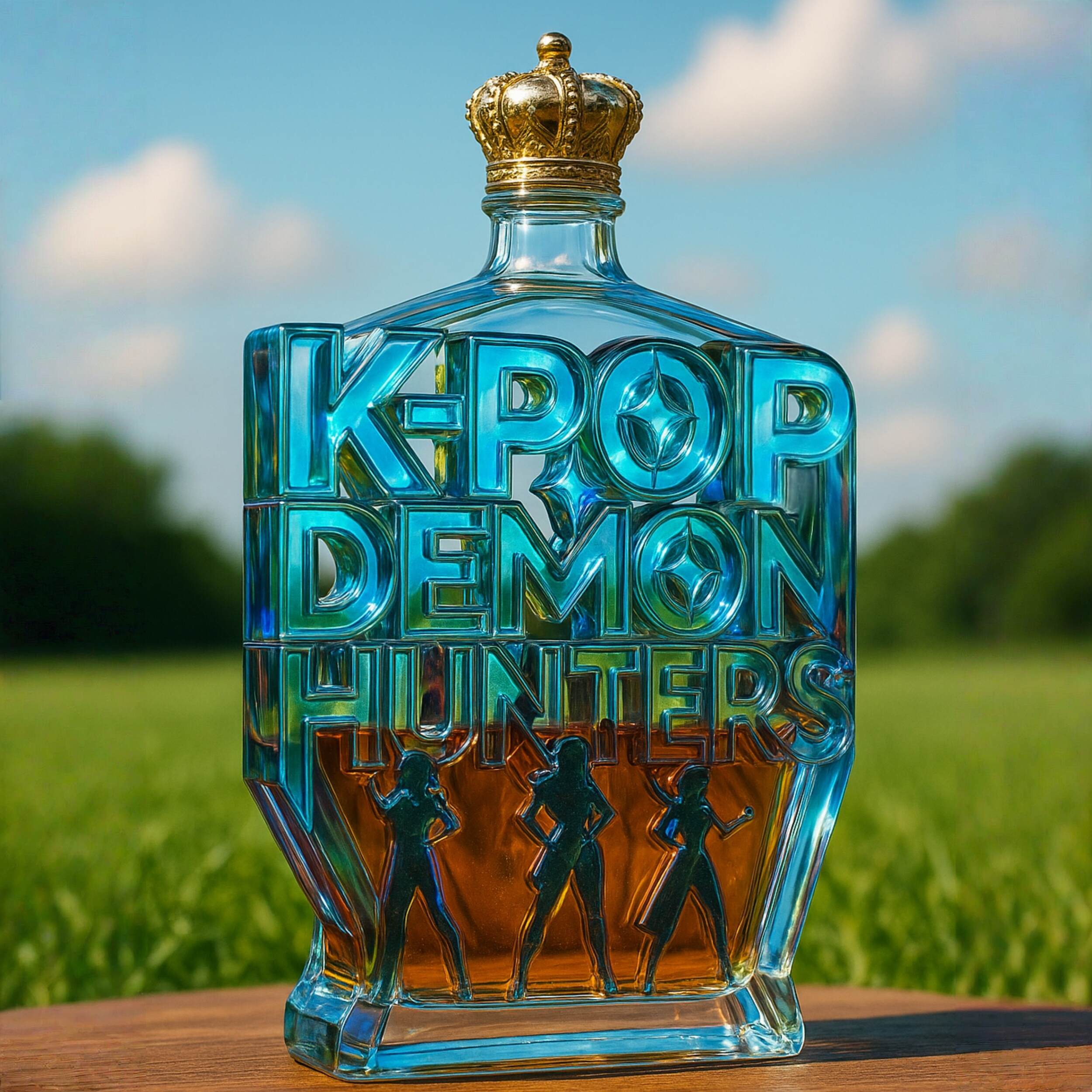 K-Pop Demon Hunters Whiskey Bottle
