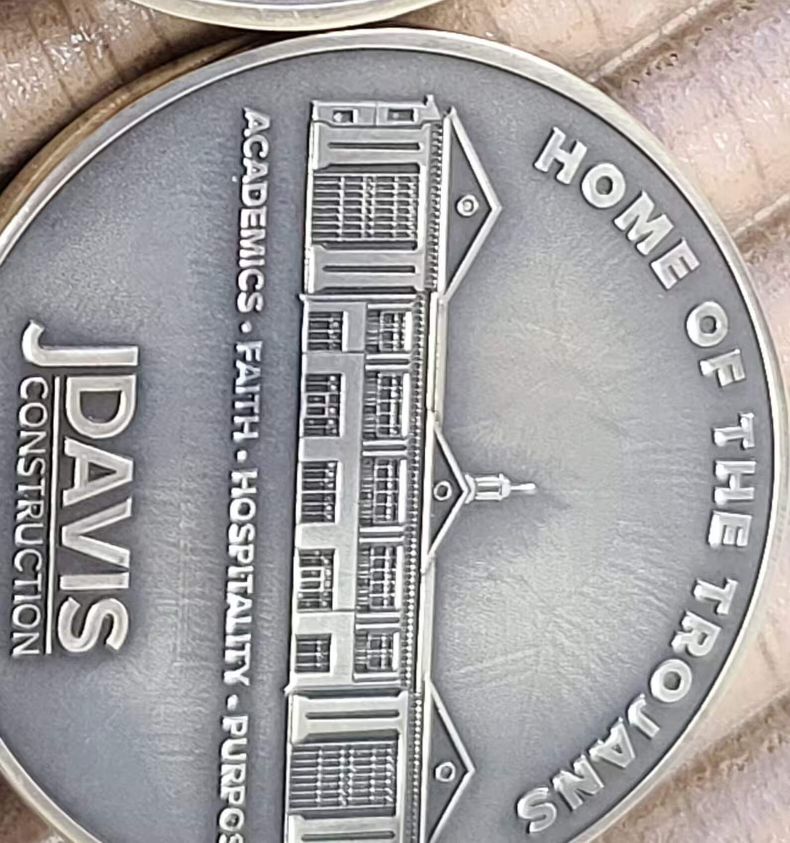 Custom engraved challenge coin