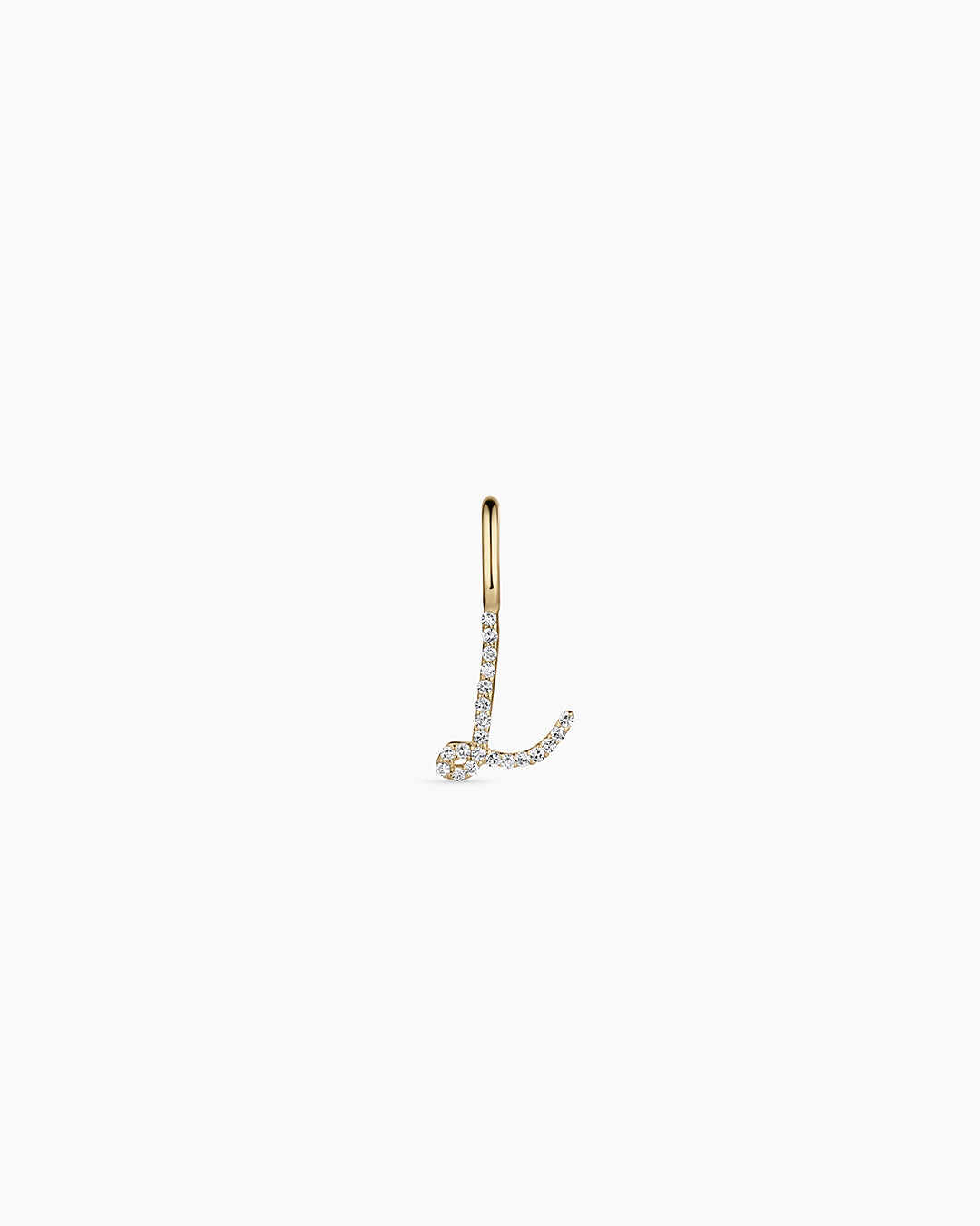 Diamond Script Alphabet Charm