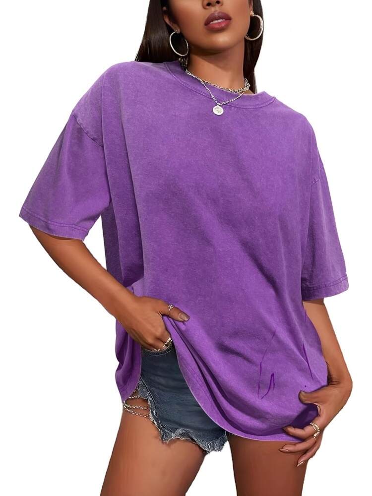 Women's Vintage Baggy Wash Cotton Tees