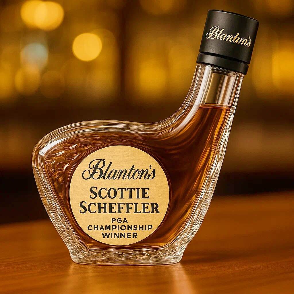 👑2025 Scottie Scheffler PGA Championship Golf Whiskey Bottle