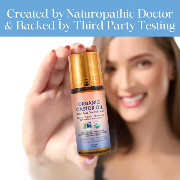 🌿 ✨ Organic Castor Oil Roll-On - For Radiant Skin, Lush Hair & Relaxation