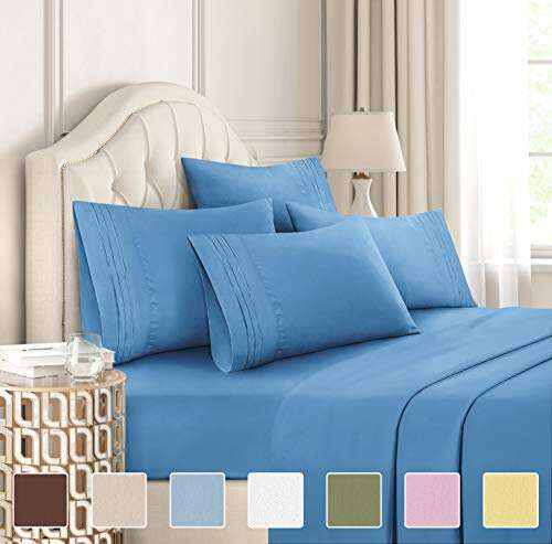 4/6 Piece Bed Sheets Set- Extra Soft - Deep Pockets - Easy Fit - Breathable /Cooling - Wrinkle Free