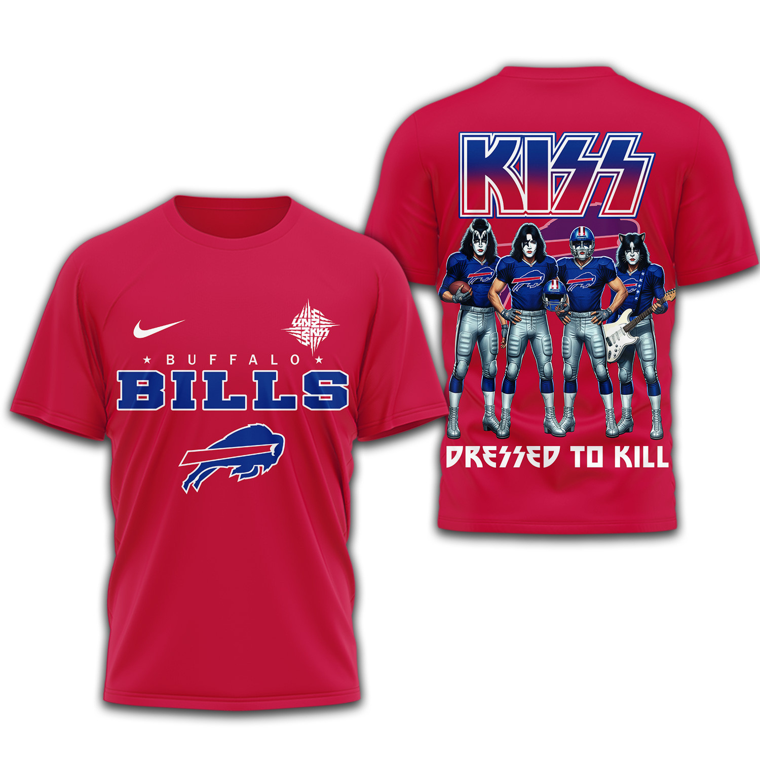 Buffalo Bills | Premium NFL Dressed to Kill Kiss Band 3D Shirt TD