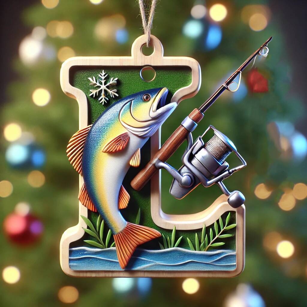 🎣Fishing Letter Ornaments