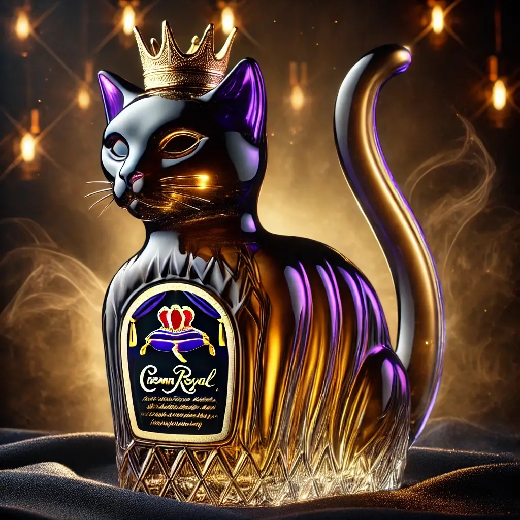 🖤Black Cat whisky bottle
