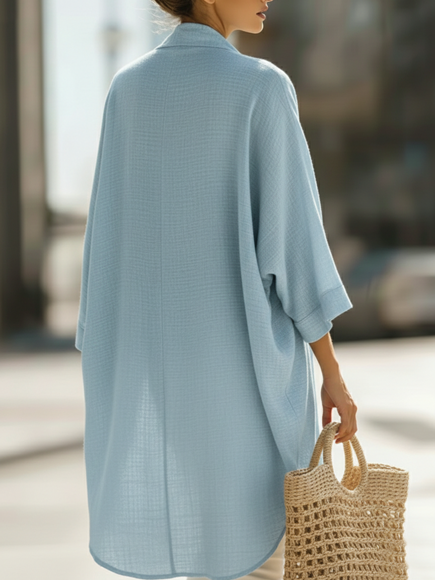 🔥Summer Arrivals🌟Cozy Minimalist Loose Cardigan And Vest Linen Set