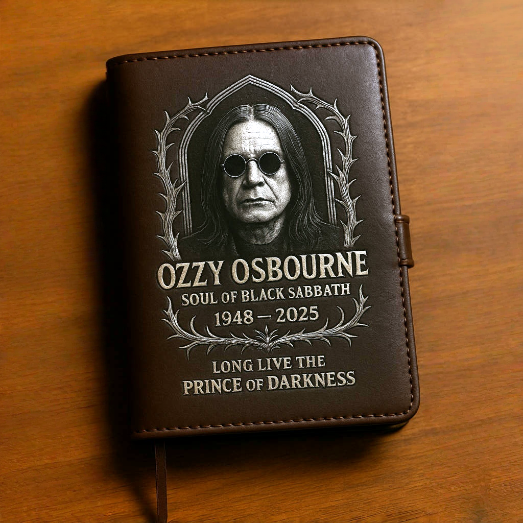 Ozzy Osbourne Memorial Handmade Notebook