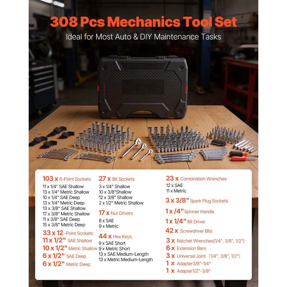 Flash Sale 308-Piece Mechanic Tool Kit