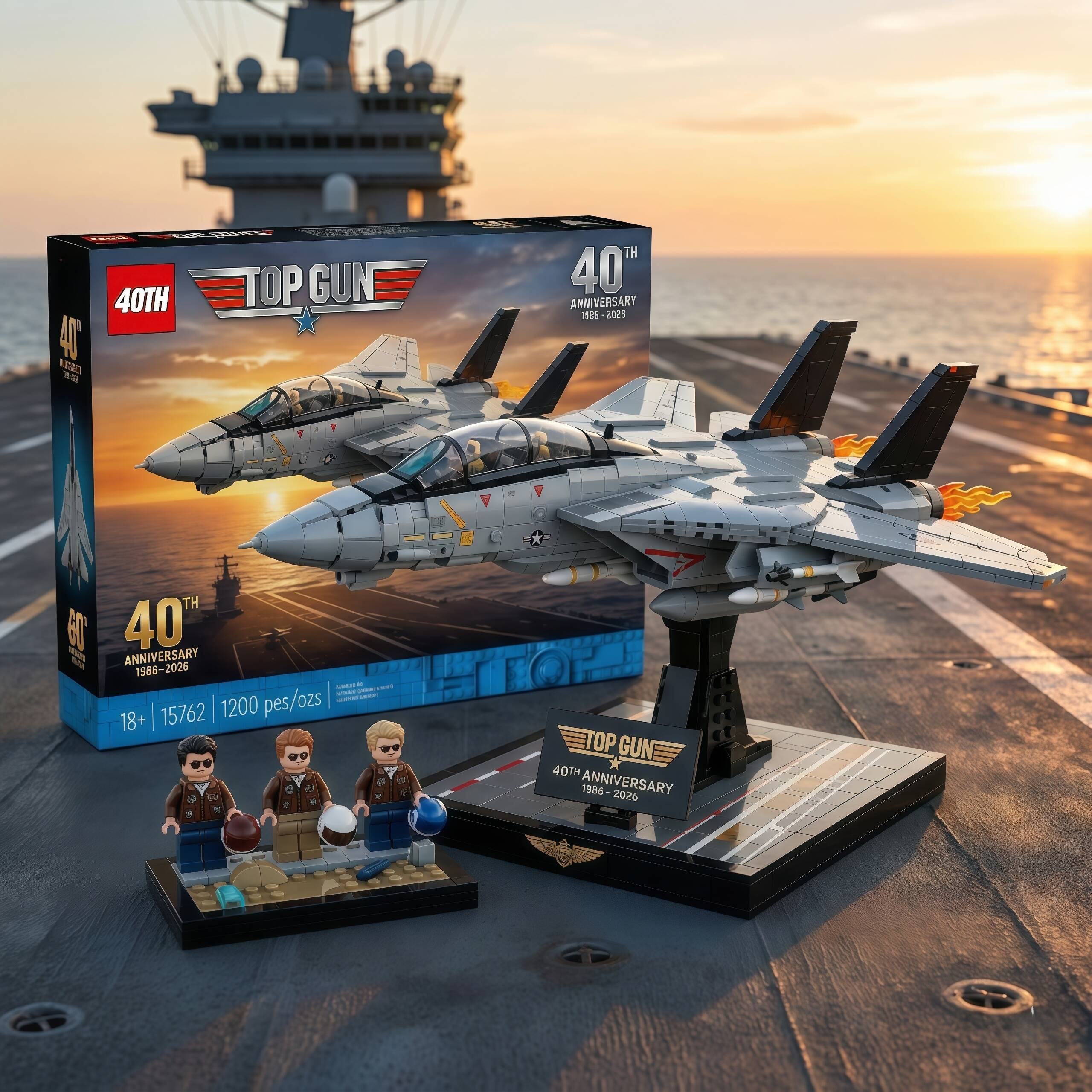 TOP GUN 40th Anniversary Fighter Jet Collector Brick Edition