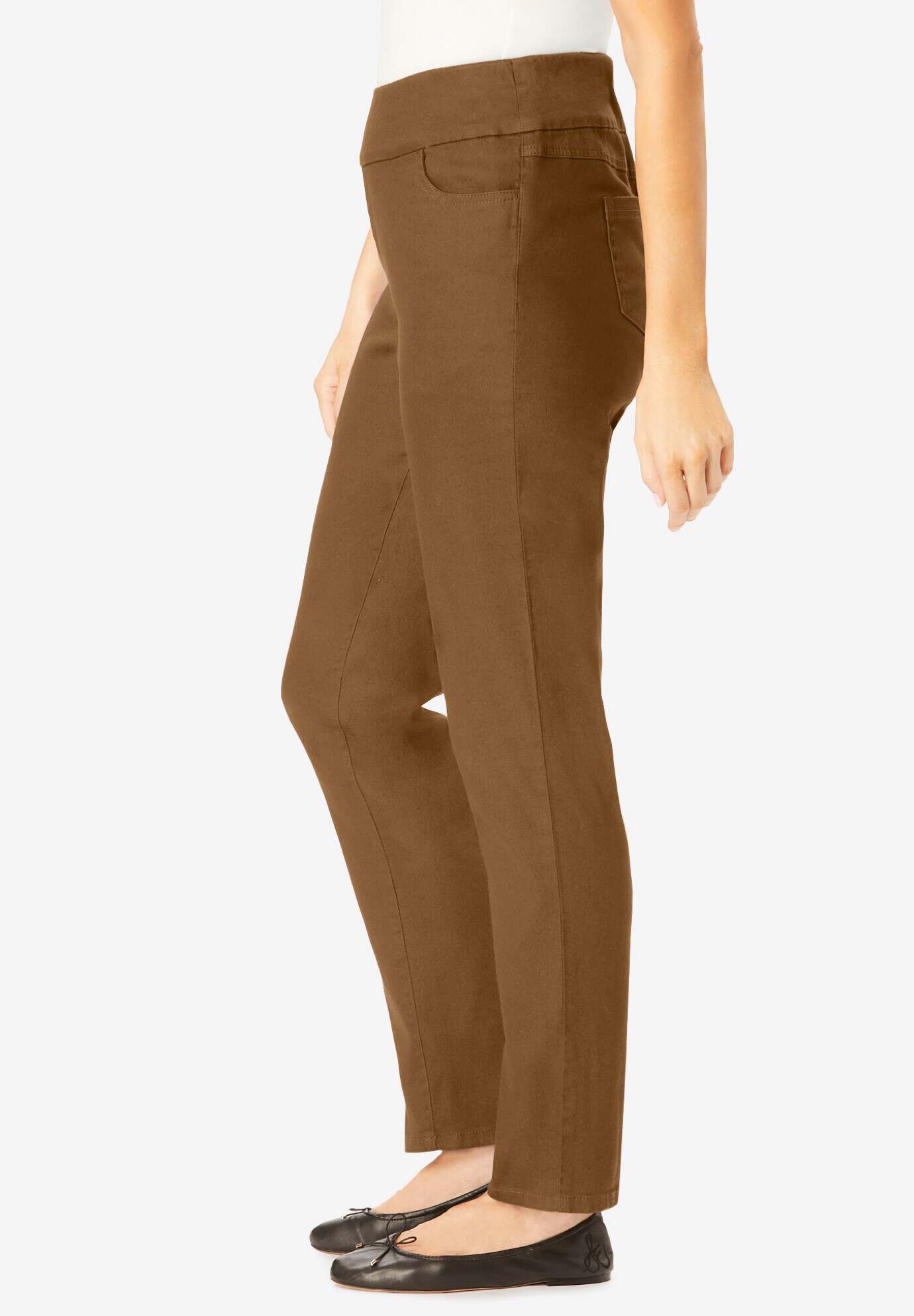 Flex-Fit Pull-On Straight-Leg Jean