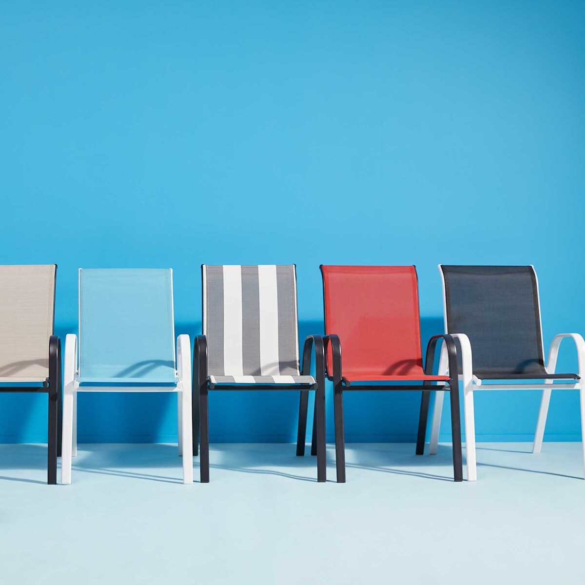 Stackable Sling Patio Chair, Red