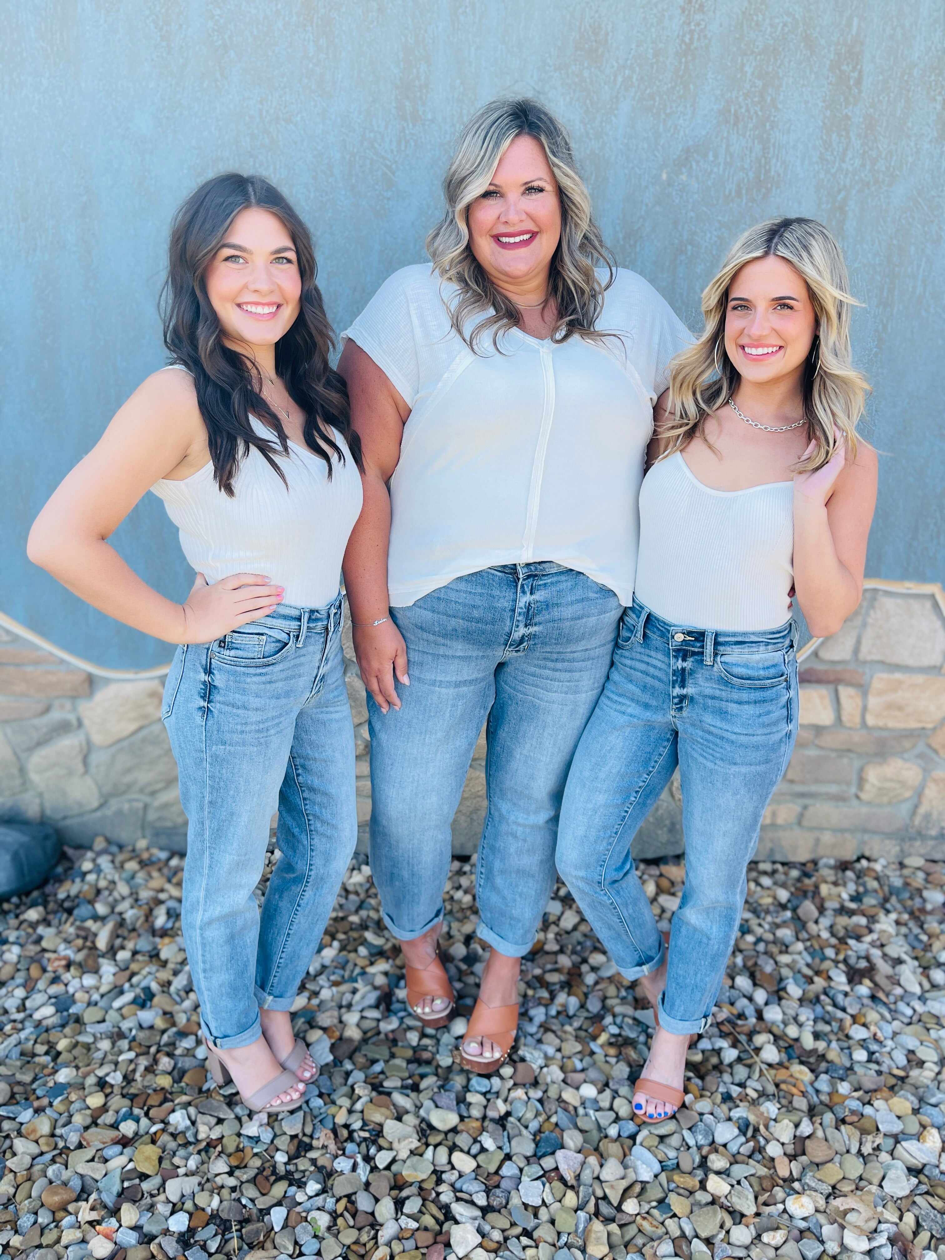 RESTOCK!  Reg/Curvy The Bleach Boys Nondistressed Boyfriend Jeans--Multiple Washes!