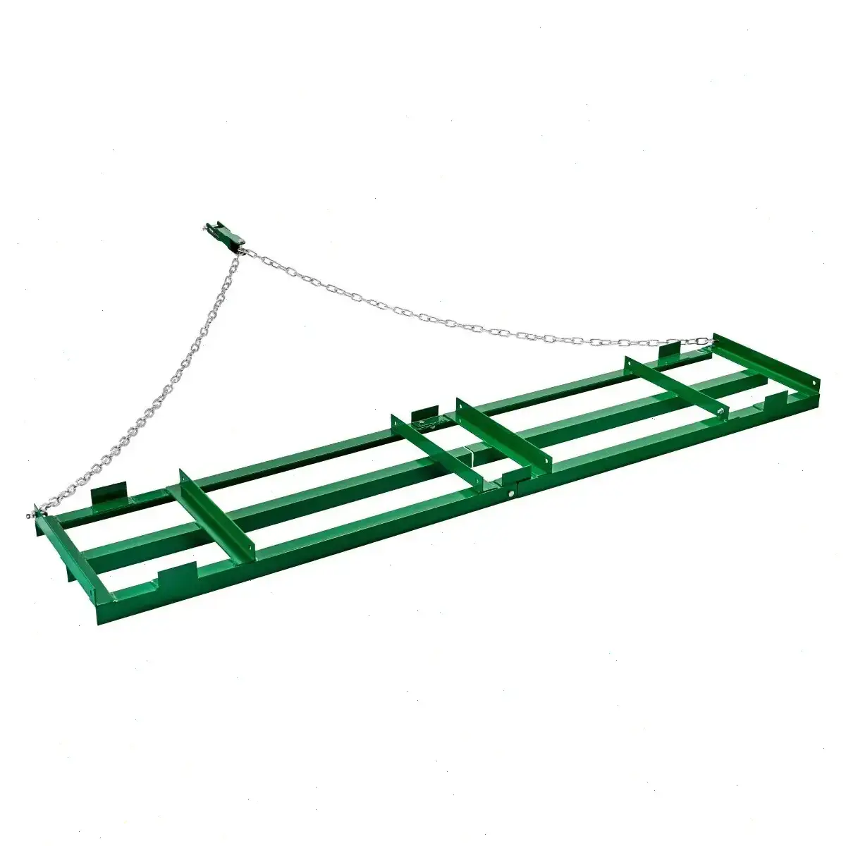 Drag Harrow, 8 ft Heavy Duty Tow Behind Drag Harrow with Adjustable Bars & 72 in Chain, Driveway Grader Landscape Rake for ATV, UTV, Tractor, Mower Tow Behind Yard Lawn Leveling Tool