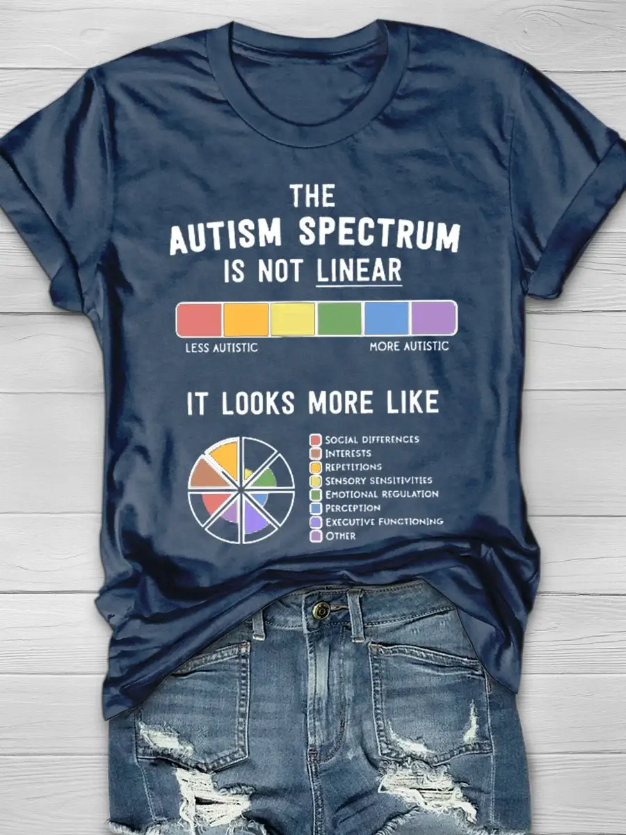 The Autism Spectrum Is Not Linear Art Print T-shirt