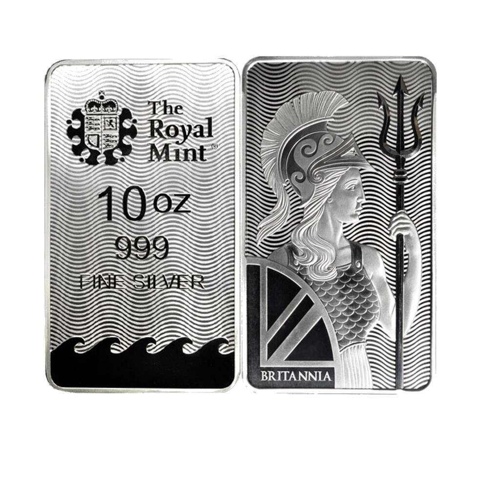 10 oz Britannia Silver Bar | The Royal Mint